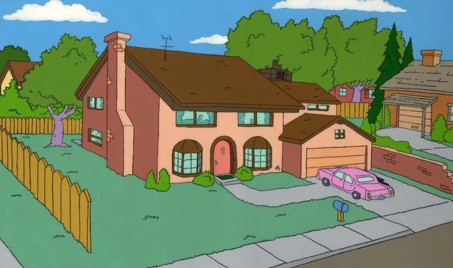 La casa de Los Simpson rediseñada en 8 estilos arquitectónicos 👇
