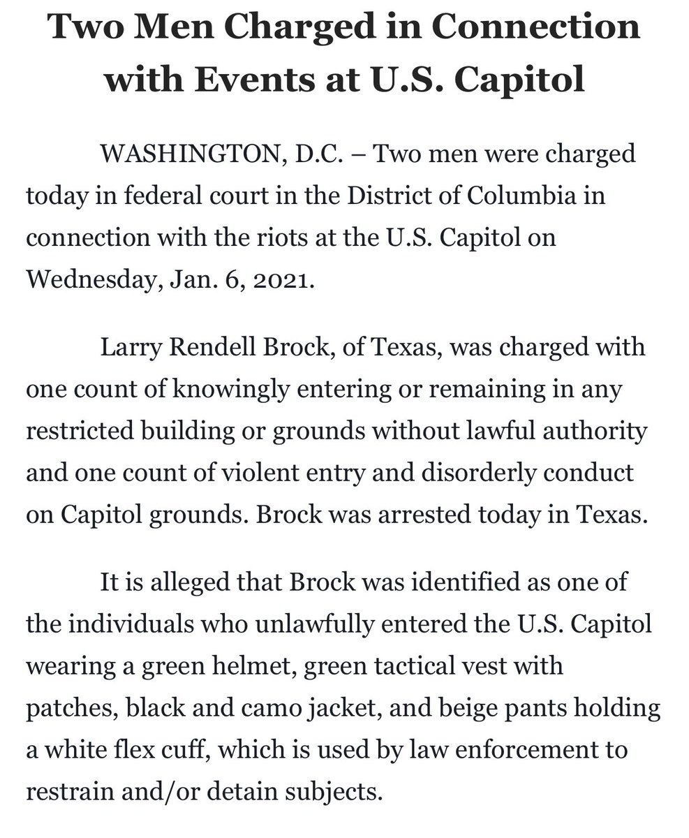 PhilNvestigates's tweet image. Also arrested: Larry Rendell Brock of Texas