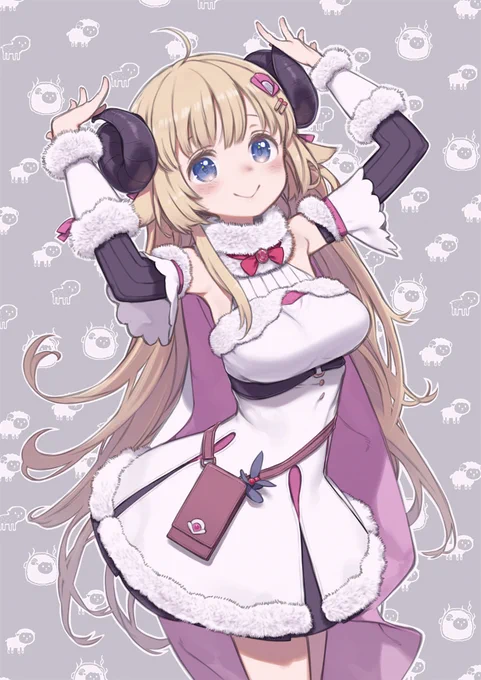 ホロライブの角巻わためさんを描いたよ #つのまきあーと 
