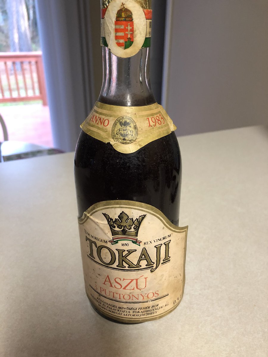 TrooperBob_SC's tweet image. I forgot that I had this bottle in my cabinet from 1983. My dad brought it back from Hungary and it’s never been opened. #3Put🇭🇺
It’s a Hungarian 🍷.