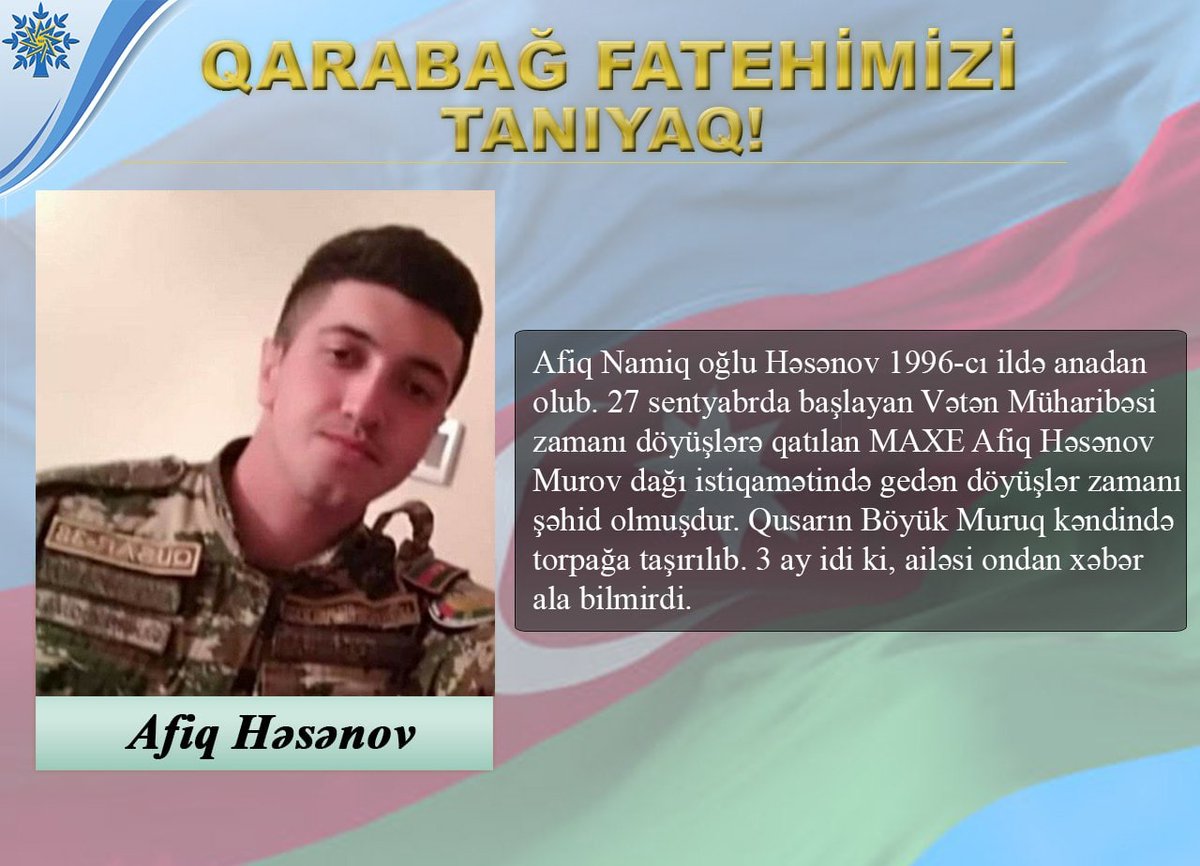 Ulya9211's tweet photo. • Qarabağ Fatehlərimizi tanıyaq https://t.co/W4TeS2FUaQ