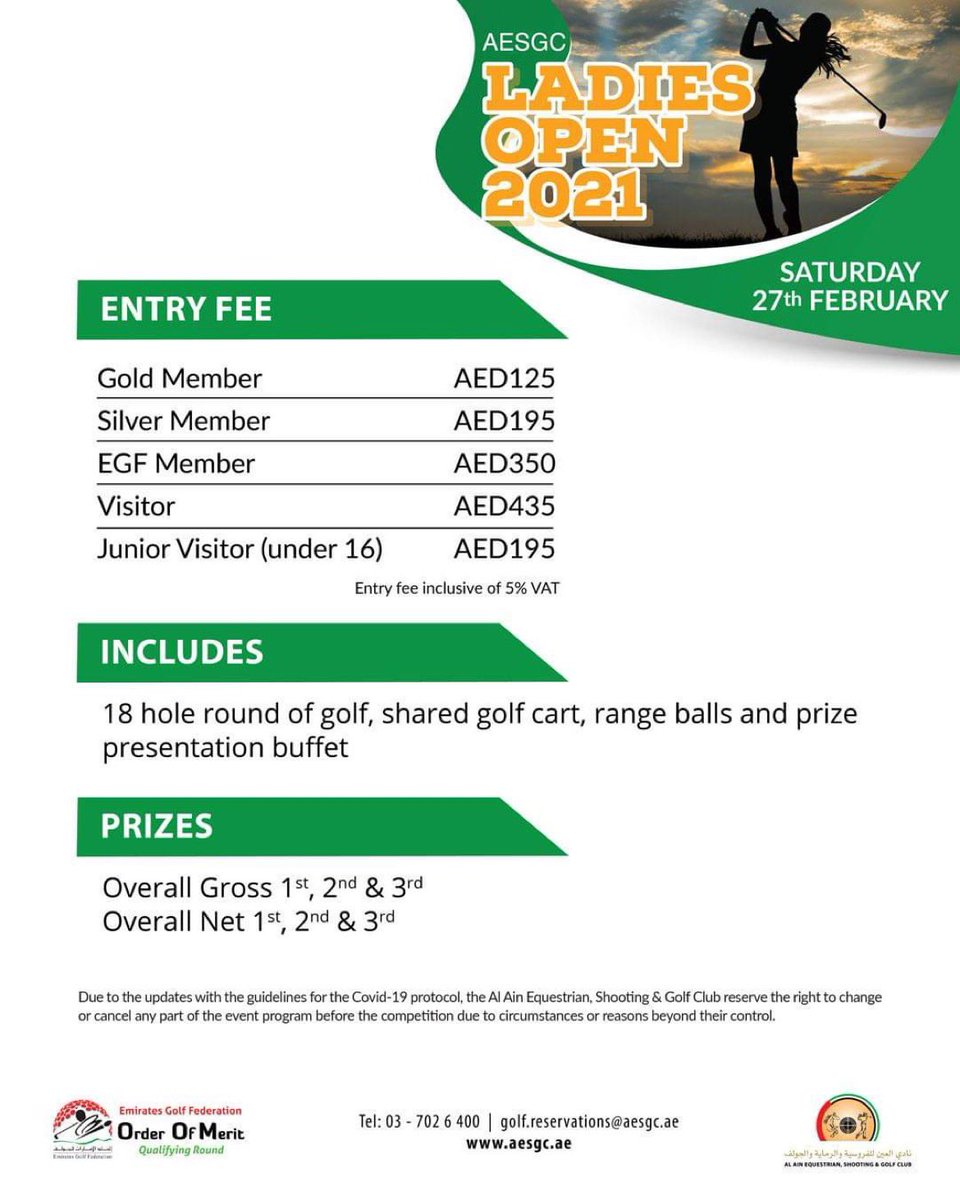 Aesgc Here You Go Ladies Join Us For Our Annual Aesgc Ladies Open On February 27th Saturday 18 Hole Individual Stroke Play Event And Is Part Of The Schedule Of