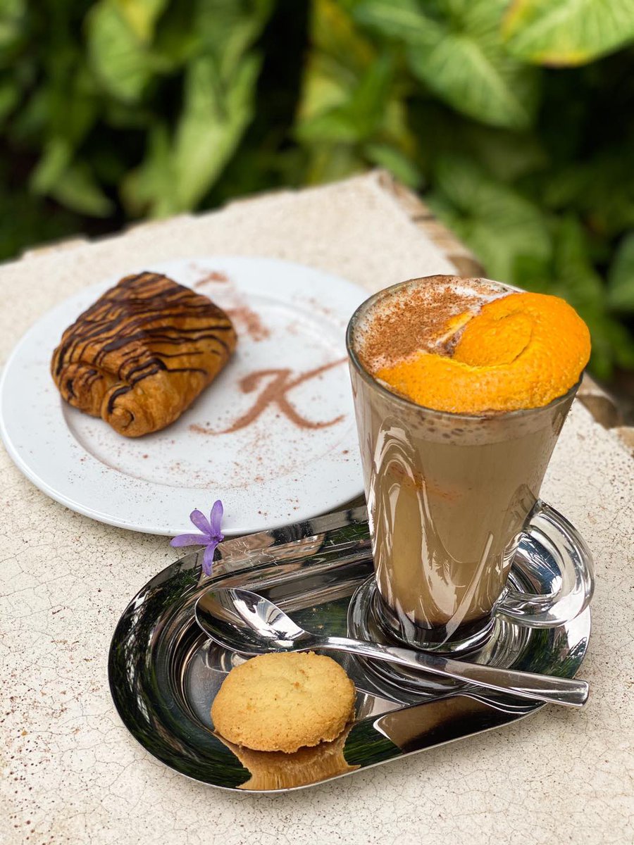 VRKempinski's tweet photo. Indulge in our #HouseSpecial #SpicyOrangeLatte famously known as the #OrangeCappuccino! Kick-start your morning with spicy notes paired with the earthy tones of the perfectly blended coffee at our lobby cafe, #KLounge... dining.villarosa@kempinski.com | +254 703 049 000 https://t.co/vkzT10jHEw