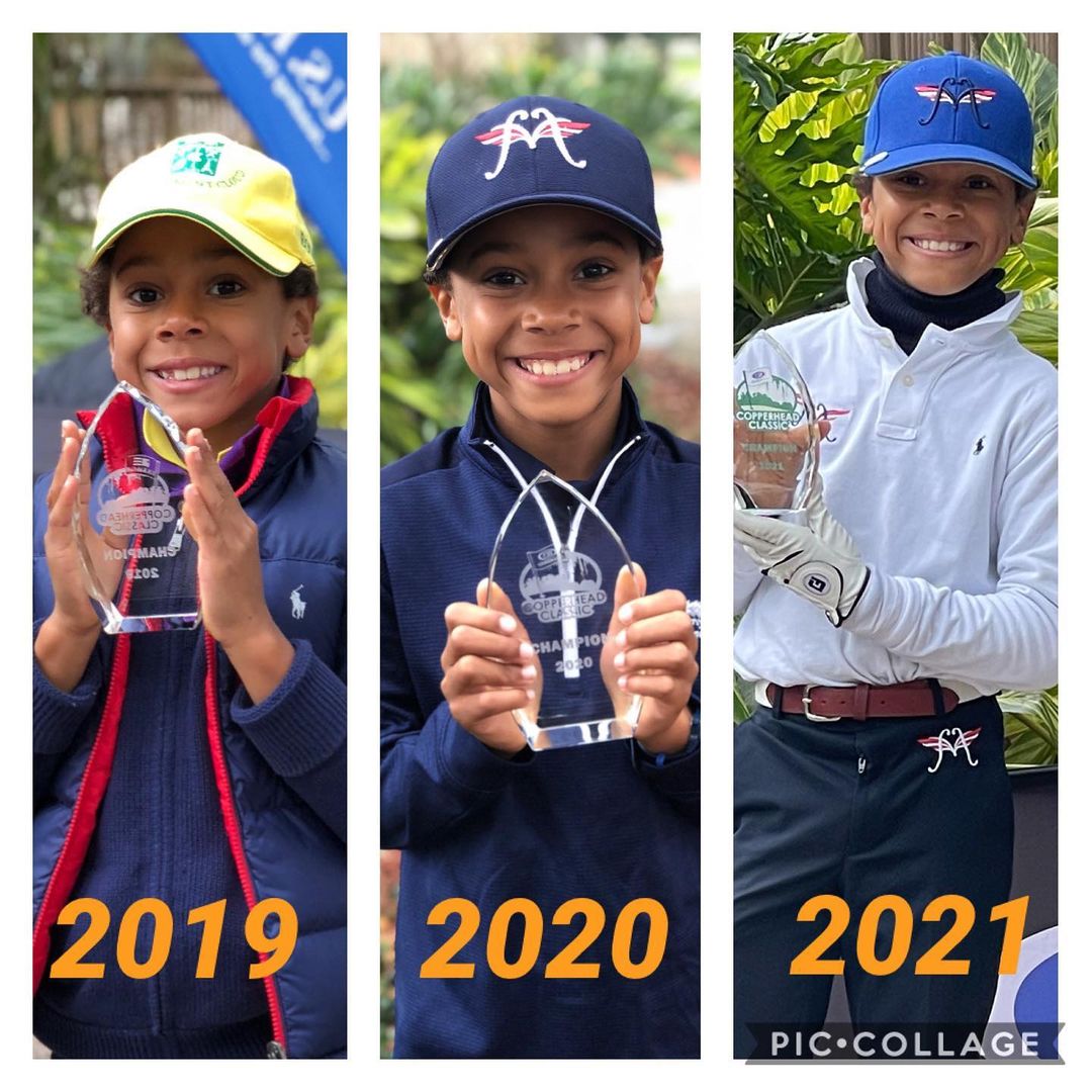 🏆 Three-peat Copperhead Classic Champion
Scores: 34-32 (-6). Very happy with this win and amazing time at Innisbrook. Enjoyed playing with@eli_townsend_golf, @cameronamengolf and Zachary this weekend. Thank you @u.s.kidsgolf, @innisbrookresort and all the volunteers.