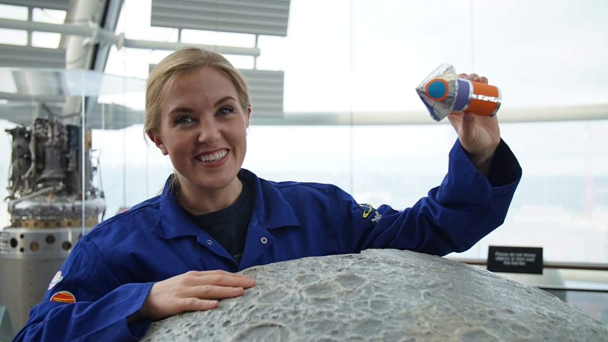 spacecentre's tweet photo. 🚀 @maddiemoate, Space &amp; You launches today at 16:50 on @CBeebiesHQ! #CBeebiesSpaceWeek 

🚀 Join Maddie as she finds out how space rockets work and how they take astronauts into space. https://t.co/Tb1UPMRYat https://t.co/TMxzGIXmQL