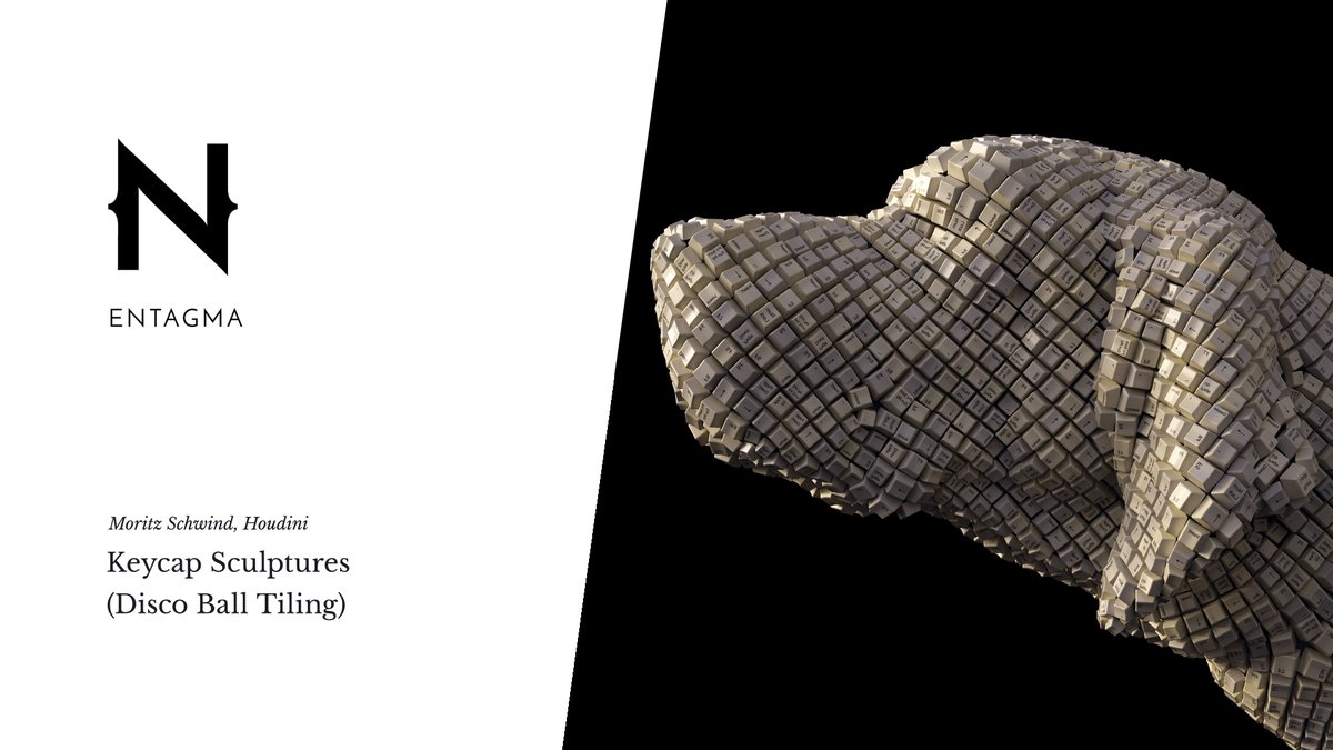 entagma.com/keycap-sculptu…
In our new free #tut, you'll learn how to build this sculpture in <a href="/sidefx/">SideFX</a> #Houdini, heavily influenced by the works of Babis Cloud (babiscloud.de). Thx to <a href="/planetzomax/">zomax</a> for the keycap meshes! Rendered in <a href="/redshift3d/">redshift3d</a>.
