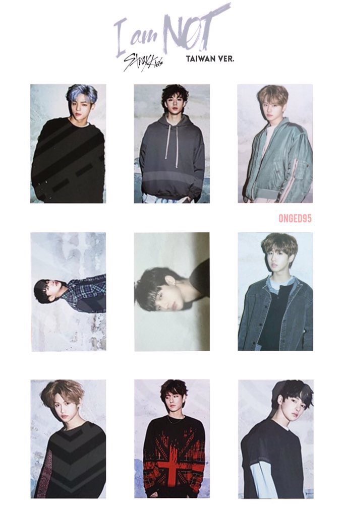 Stray Kids [I am NOT] taiwan ver photocard list 스트레이키즈 포카