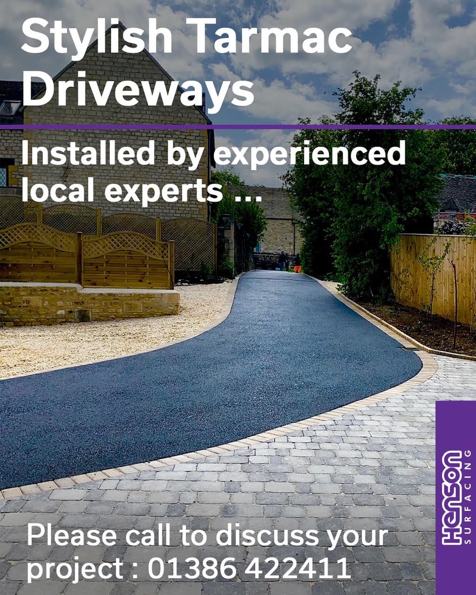 hensonplanthire's tweet photo. A new sweeping driveway for the front of your home? We have many solutions to suit all styles of property. We pride ourselves on our service &amp; reputation &amp; prepare your driveway groundworks for a long-lasting perfect finish. Please call Henson Surfacing on 01386 422411 . https://t.co/MPkjSMrFaS