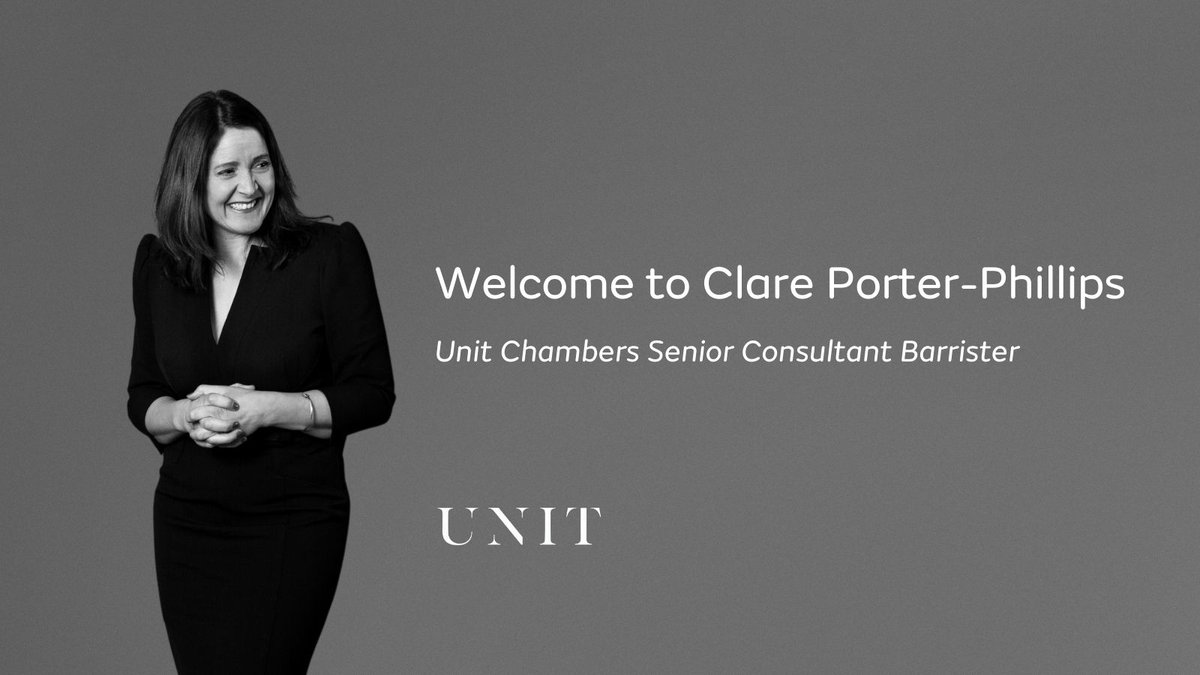 UnitChambers's tweet photo. Unit Chambers is delighted to announce that Clare Porter-Phillips will be joining the team as a Senior Consultant Barrister.

As one of the most established barristers on the @NorthernCircuit, Clare will be a key addition to the Unit Chambers team.

Welcome to the family Clare! https://t.co/tAYshI1tvh