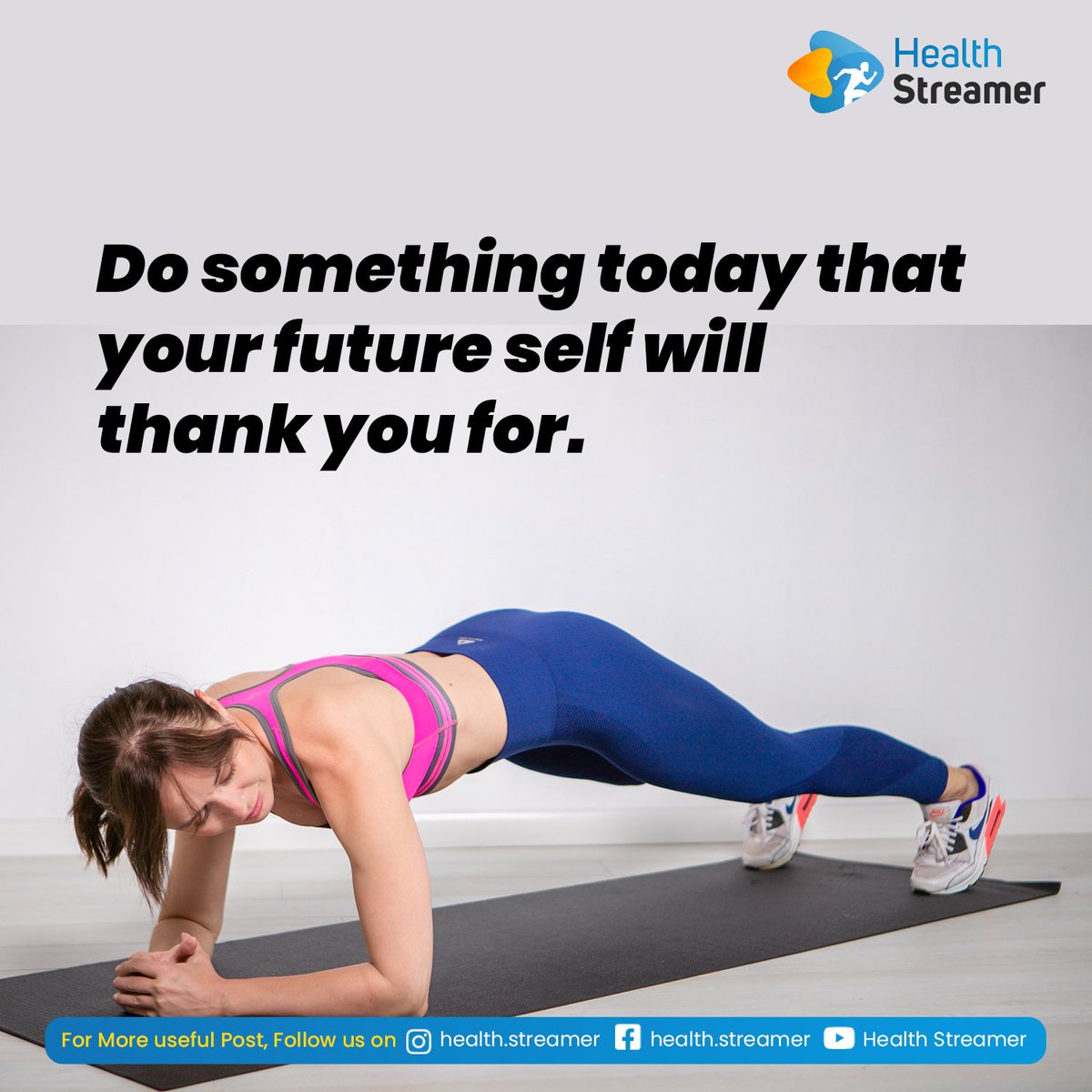 HealthStreamer's tweet image. Do something today that your future self will thank you for 😌

#Fitness #fitnessfacts #dailyneeds #calories #dietplan #reverse #workout #dailymotivation #success #struggle #protein #carbs #vitamins #properdiet #skipping #cardio #walking #gymlovers #gym