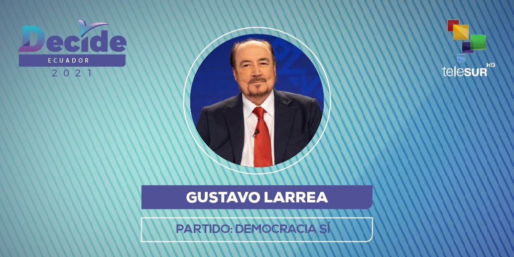 #ENVIVO | Candidato Gustavo Larrea, Democracia Sí: el Ecuador necesita cambios de verdad

Los grupos de poder jamás convertirán la patria porque tienen intereses personales 

bit.ly/teleSUR 

#EcuadorDecide2021