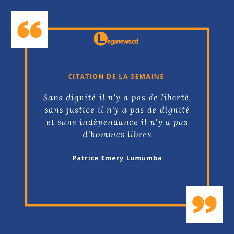 CdLeganews's tweet photo. Bon début de semaine !
#Quoteofweek #Lumumba https://t.co/l5JFXV2cj7