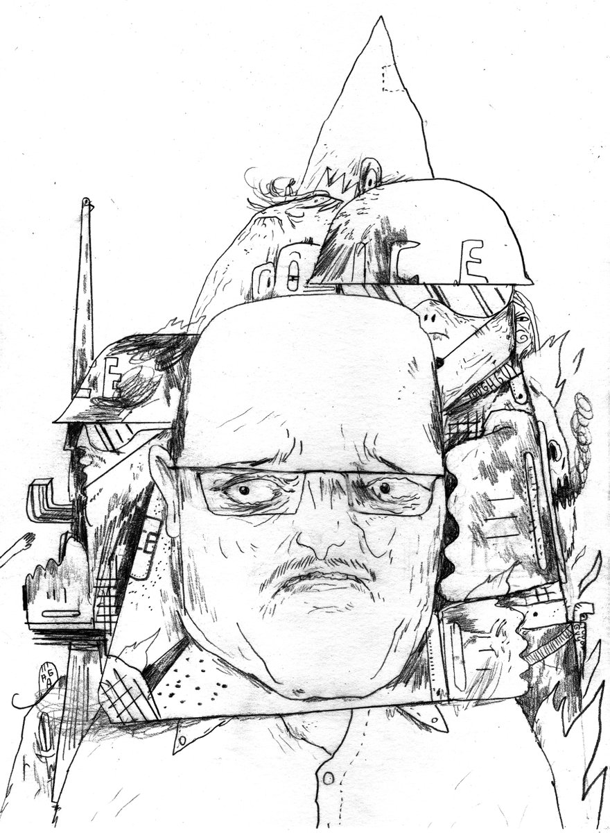 I also tried, in a halting and inadequate way, to highlight victims. For a week in February 2018 I drew portraits of people deported by ICE. 6/9