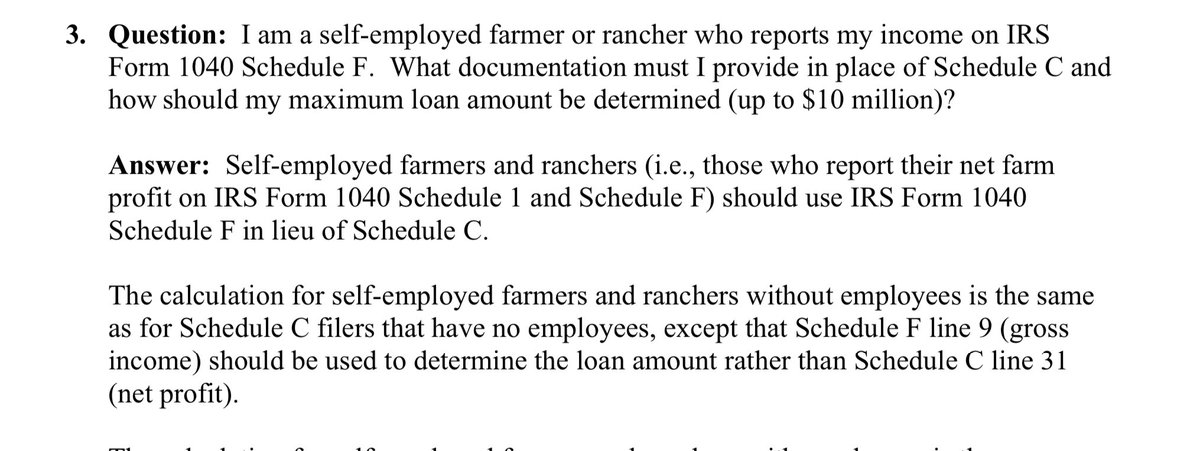 Question 3 on farmers stipulates line 9 of Sch F (which is gross income) should be used to determine PPP loan amount: