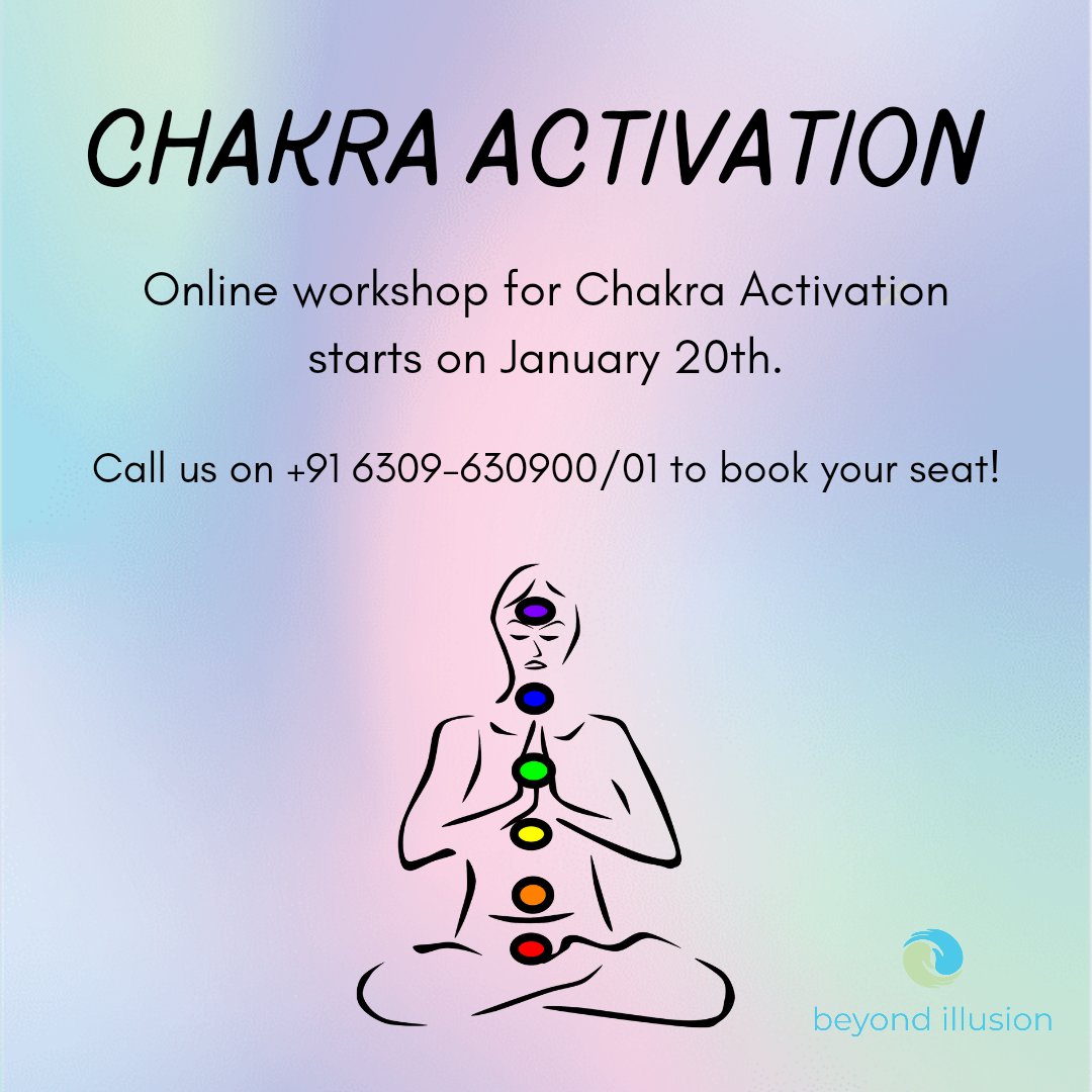Beyondillusion1's tweet photo. Want to learn how to activate your chakras? Join our online workshop for Chakra Activation conducted by our experts. 
-
Limited seats available, book your seat now!
-
https://t.co/xRpv4HWiR9 https://t.co/3M5tIcA0Hg
