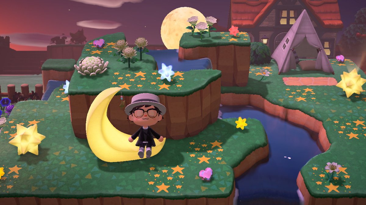 emoti_cat's tweet photo. time to catch some z's in my celestial-themed chill space^^ #AnimalCrossing #ACNH https://t.co/4l9UwnzhF8
