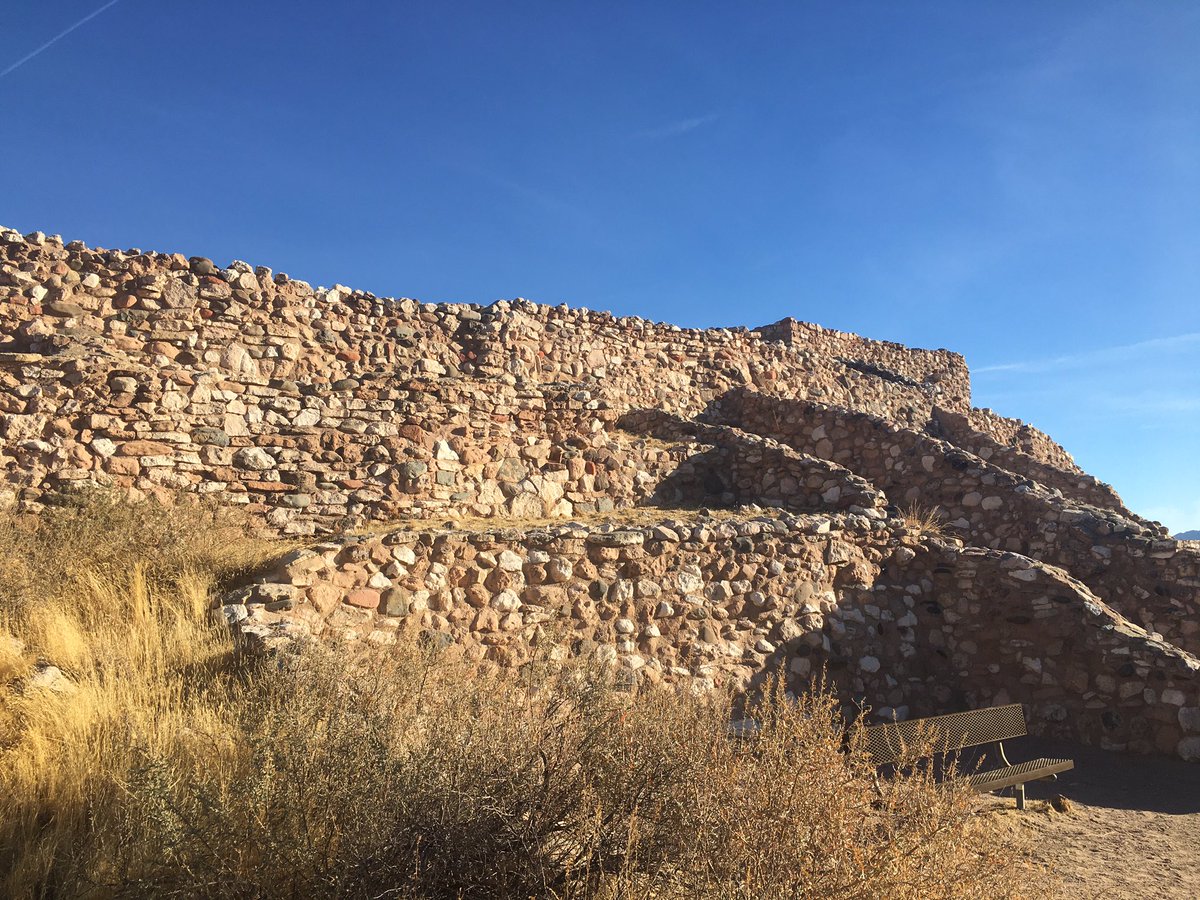 Tuzigoot is a 110 room pueblo built by the Sinagua on a hill 120 ft over the Verde River Plain.