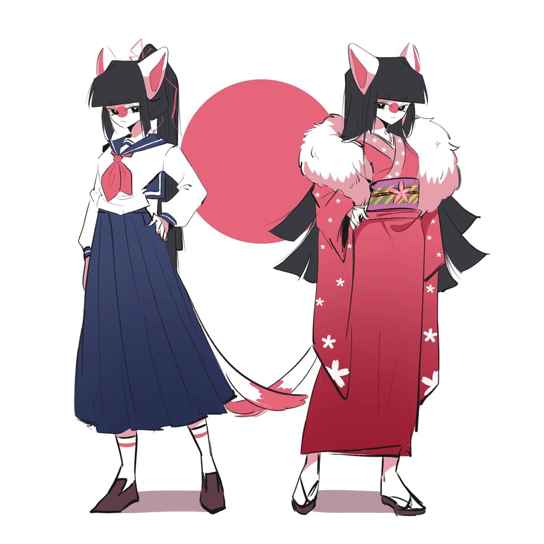 Kami on X: Japan and her father (?) #countryhumans #countryhumansjapan   / X