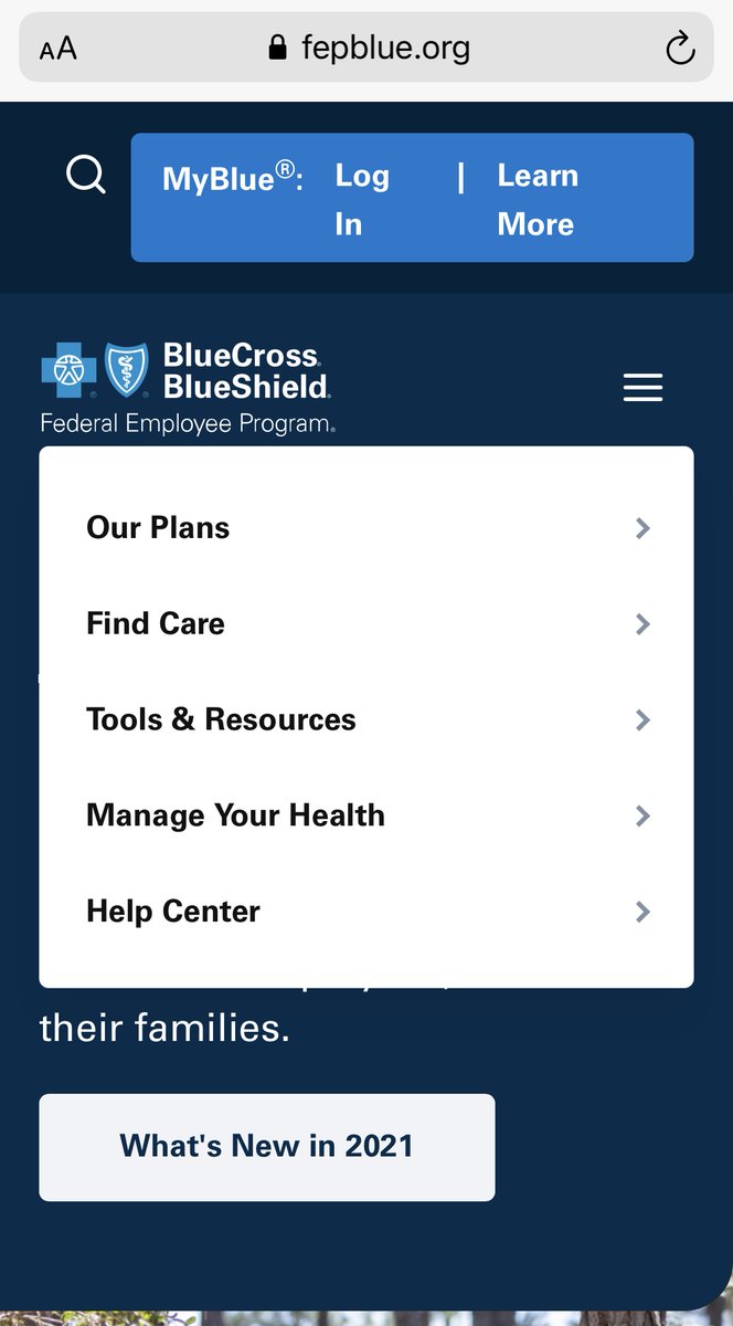 Hmmmm….I’ll just go to the Blue Cross Blue Shield website. Surely, they’ll have information there, right? Wrong.First of all, COVID is not even on their menu (on my mobile browser). So I tell Mom she should call her doctor.6/