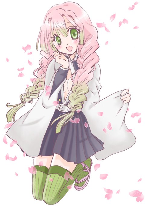 niki*さんがTwitterに投稿した甘露寺蜜璃(鬼滅の刃)のイラスト。