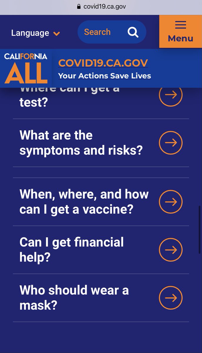 I scroll down to “When, where, and how can I get a vaccine?” Soooo promising! I scroll through a bunch of generic information and get down to the “Questions and answers” section. I click on “How can I get the COVID-19 vaccination?”13/