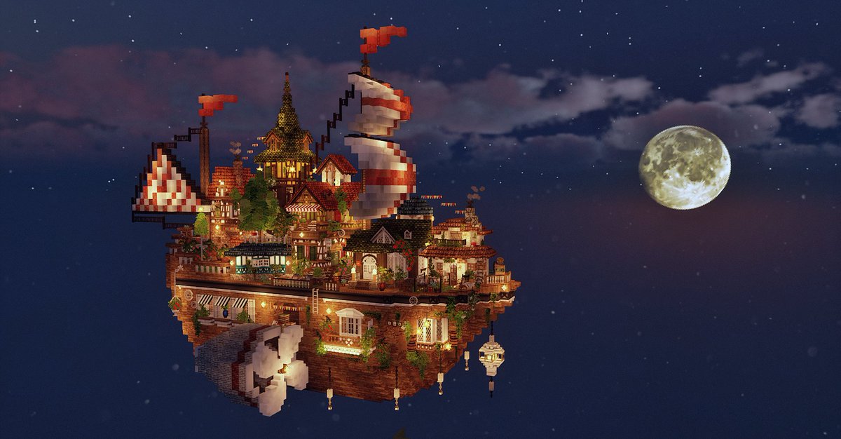 Yumar 空飛ぶ船 つくりました Cocricot Minecraft建築コミュ