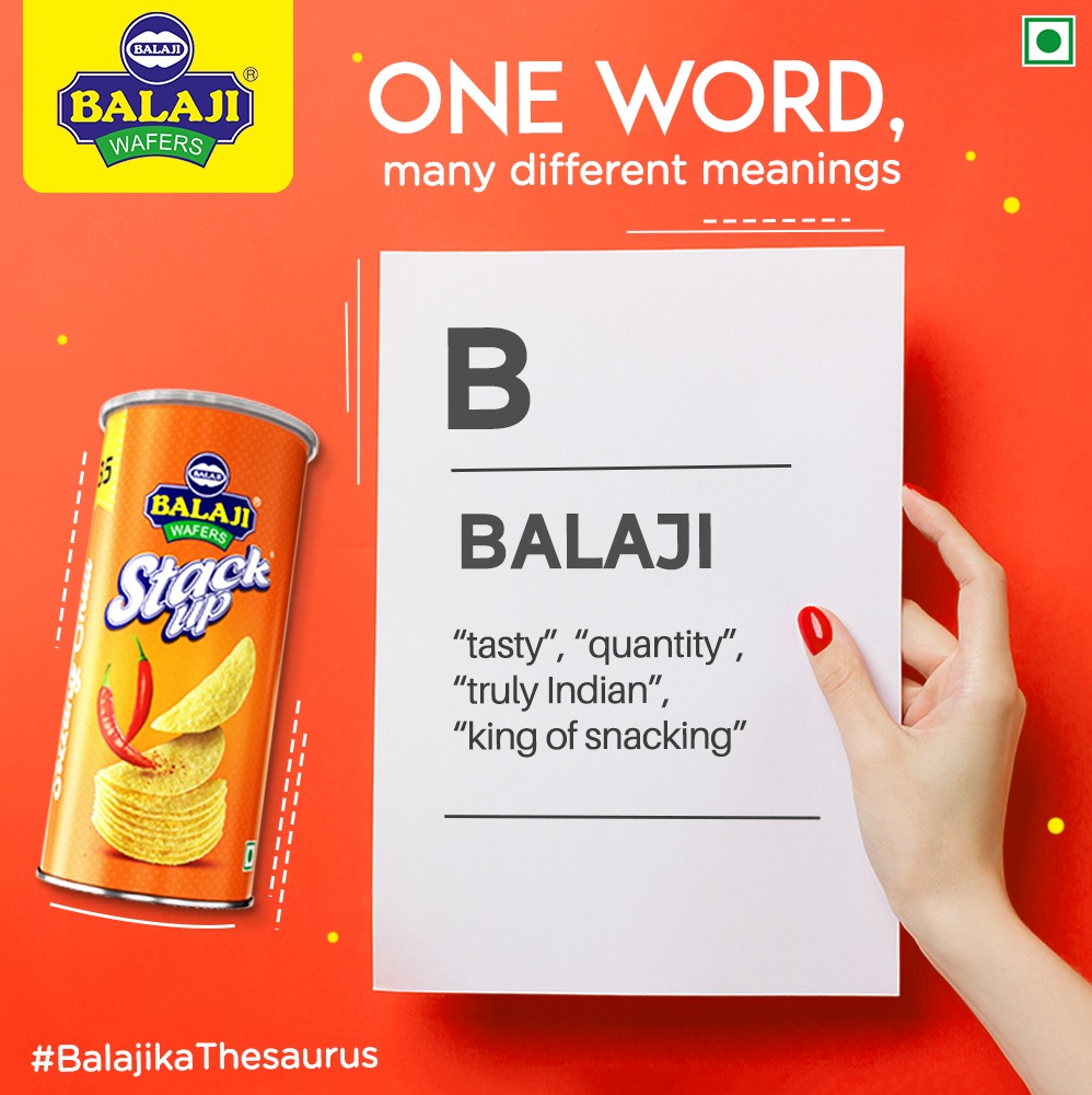 Balaji_Wafers's tweet photo. How many more can you tell us?
.
#thesaurus #stackup #sizzling #tasty #kingofsnacking #waferszyaadaflavourswahwah #balajiwafers #snacks #justonemore #cravings #bestsnacks #hungerpangs #chips #wafers #balaji https://t.co/wO2ZvzlFo4