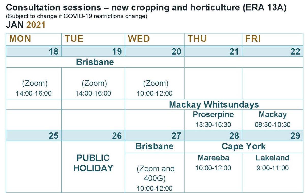 AgForceQLD's tweet photo. Dates for #ReefRegs cropping regulations consultations have been released. More to come in our members' newsletter tomorrow. or contact the Office of the Great Barrier Reef for info:  https://t.co/g3GRde7DzI #qldag #agchatoz #qldpol https://t.co/U9epkUlZFn