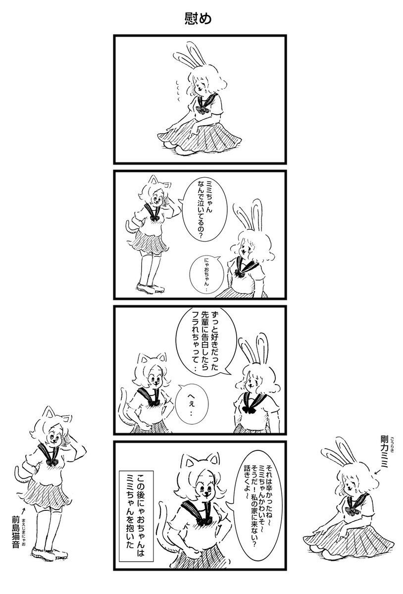 ケモナーが喜ぶ4コマ漫画描きました 