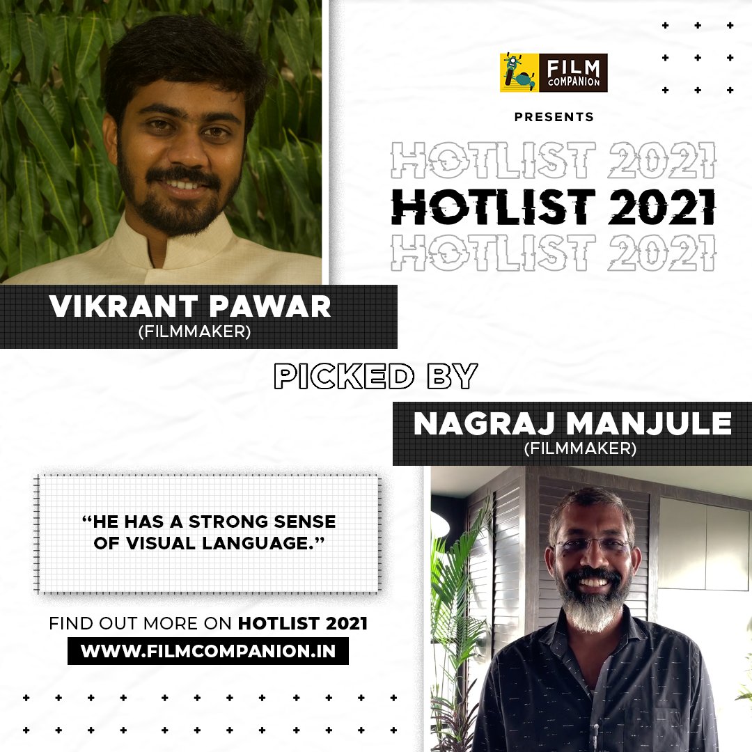 FilmCompanion's tweet photo. #Hotlist2021 "He speaks about something important that’s hard to explain in words but he has managed to say it through cinema." #NagrajManjule on #VikrantPawar. Find out more on: https://t.co/1U3EluRi8A https://t.co/DBH4tyyQZP
