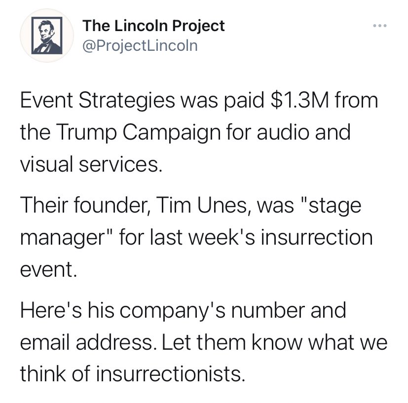 Lincoln Project scumbags have launched a new harassment campaign to pressure the founder of this company to fire...himself https://t.co/IsDMsUmRJ2