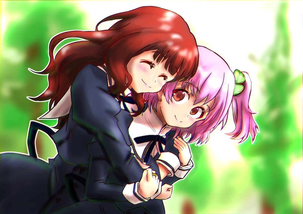 「楓&amp;梨璃完成
アニメ全部見終わったよ。楓さんほんといい子だったなぁ。
#」|フユマール@マルナガンドのイラスト