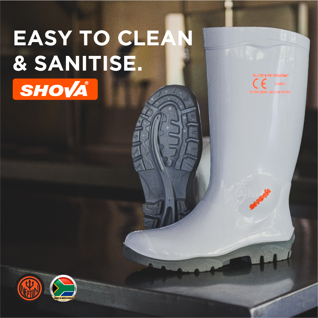 neptunboot's tweet photo. Not only are our Shova gumboots hygienic and easy to sanitise, they’re also comfortable and hard-wearing - offering the best PVC footwear protection to the hard workers in the food processing, medical and agriculture industries. #neptunboot #shova https://t.co/BXd1rncl3h