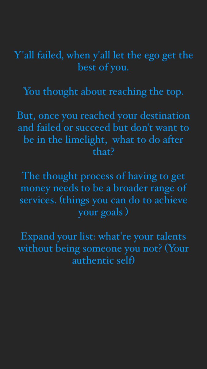 Don't be scared to show your authentic self.

Once, you've reached your destination where do you go from there. 

Ask yourself “What’s Next” and see what you come up with. #healer #fame #ego #InspirationalQuotes #dreambig #happinessisthekeytosuccess  #WhatsNext