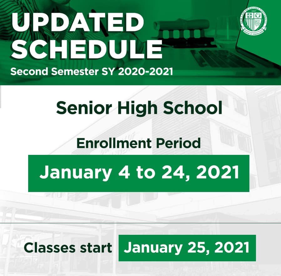 fatimaphoenix's tweet photo. Important Announcement:  RESCHEDULED---Start of classes for 2nd Semester, SY 2020-2021

Please see the new dates for the start of classes. https://t.co/2pYZBpPLYj