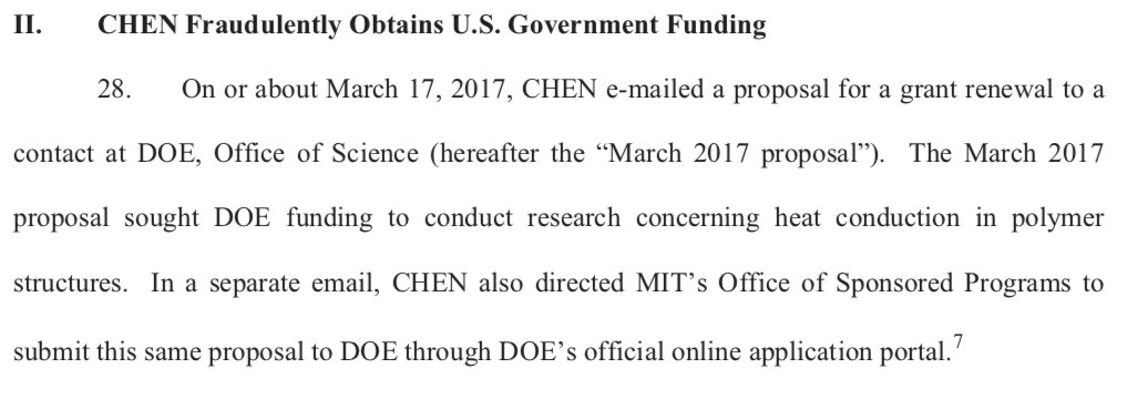 28. Professor Chen submitted a proposal to DOE."...grant proposals are officially submitted by a researcher’s institution to the federal funding agency. If the grant is approved, the federal agency disburses the money to the institution named in the grant application."