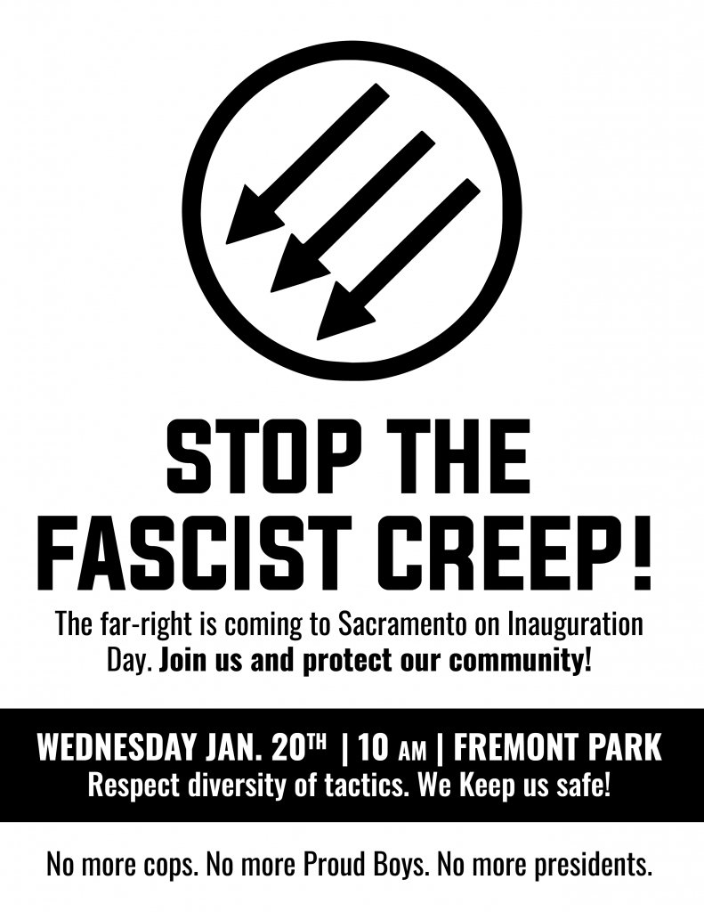 Currently the military is guarding numerous gov buildings in downtown Sac& 100+ cops are guarding others. On J20,the day the far-rights figurehead steps down,we march.We march because we know whats coming & this is the moment to push back. Whats been developing the last 4 yrs..
