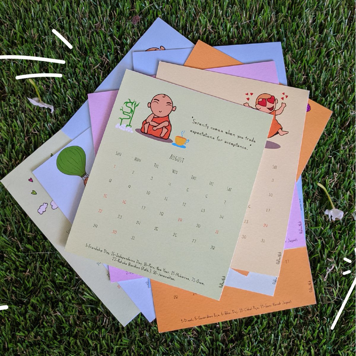 AdhuNik__'s tweet photo. we sooo hope that 2021 is better and we think we can all agree that we need little pops of positivity everywhere this year! And so in this year's calendar design we've added beautiful mindful quotes on every card. ✨
 #interiordesignart #officesuppliesjunkie #decor4home https://t.co/Fz26SfovEt
