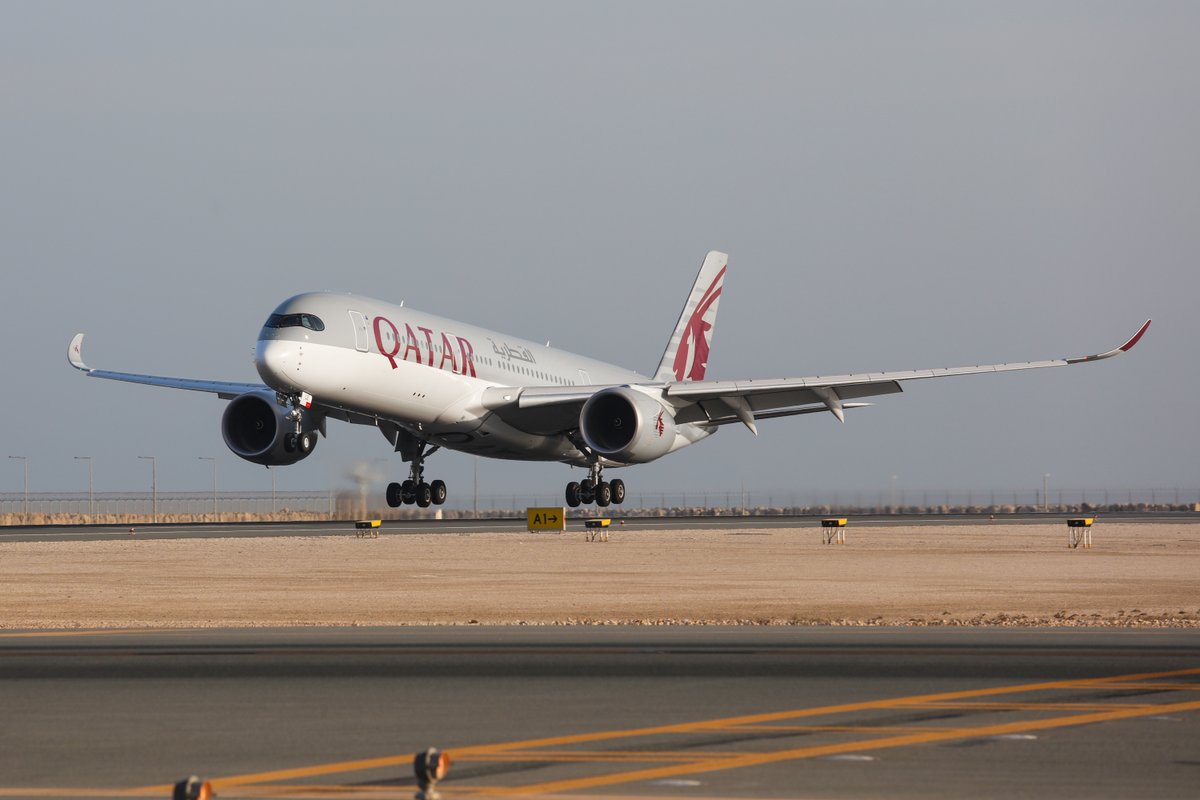 qatarairways's tweet photo. #QatarAirways flights will start with a double daily service to #Dubai, and one daily flight to #AbuDhabi. https://t.co/b6iteB2Zx4