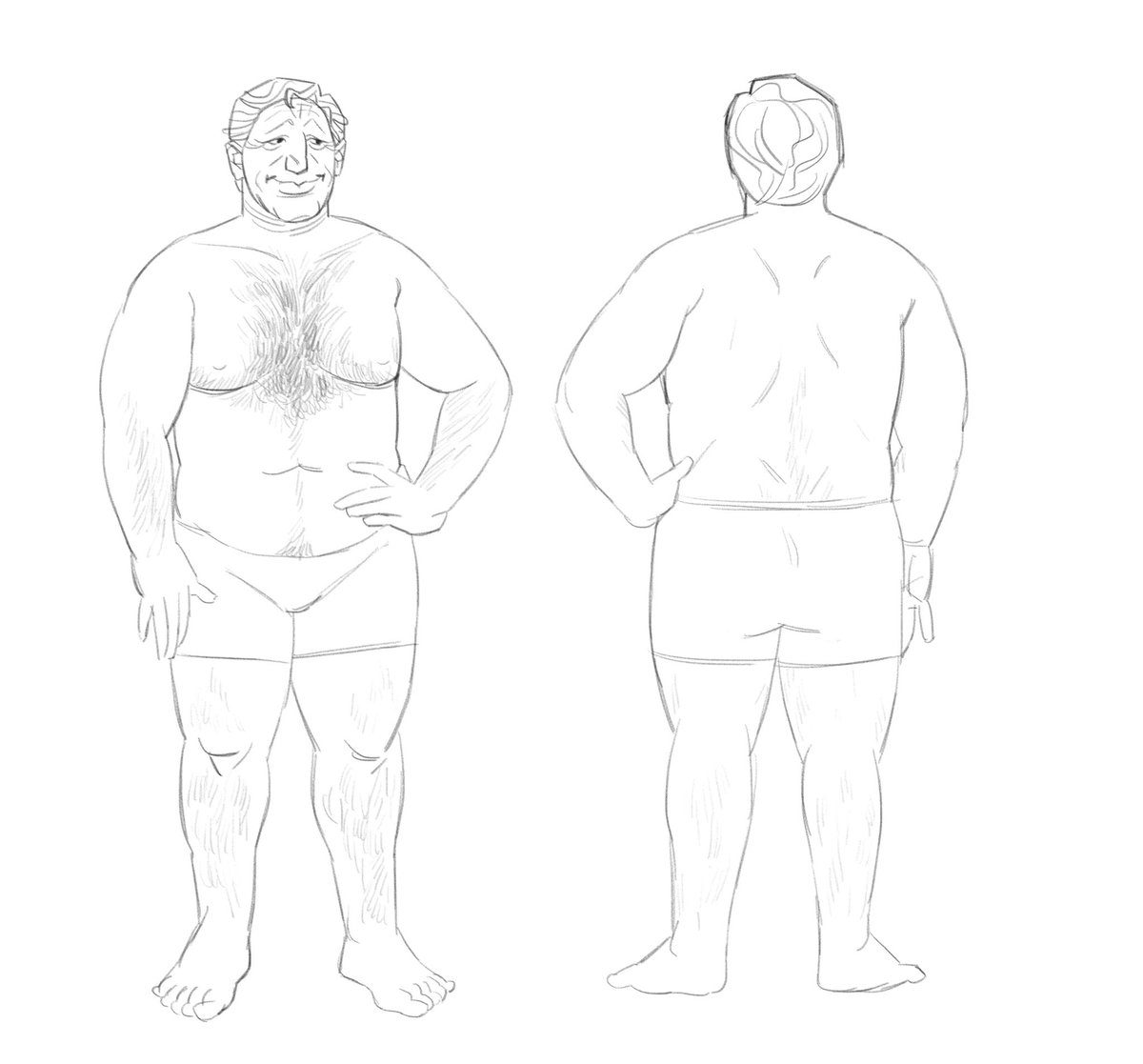 body type refs for da kids :) including tuas tattoo and nicks demure body hair 