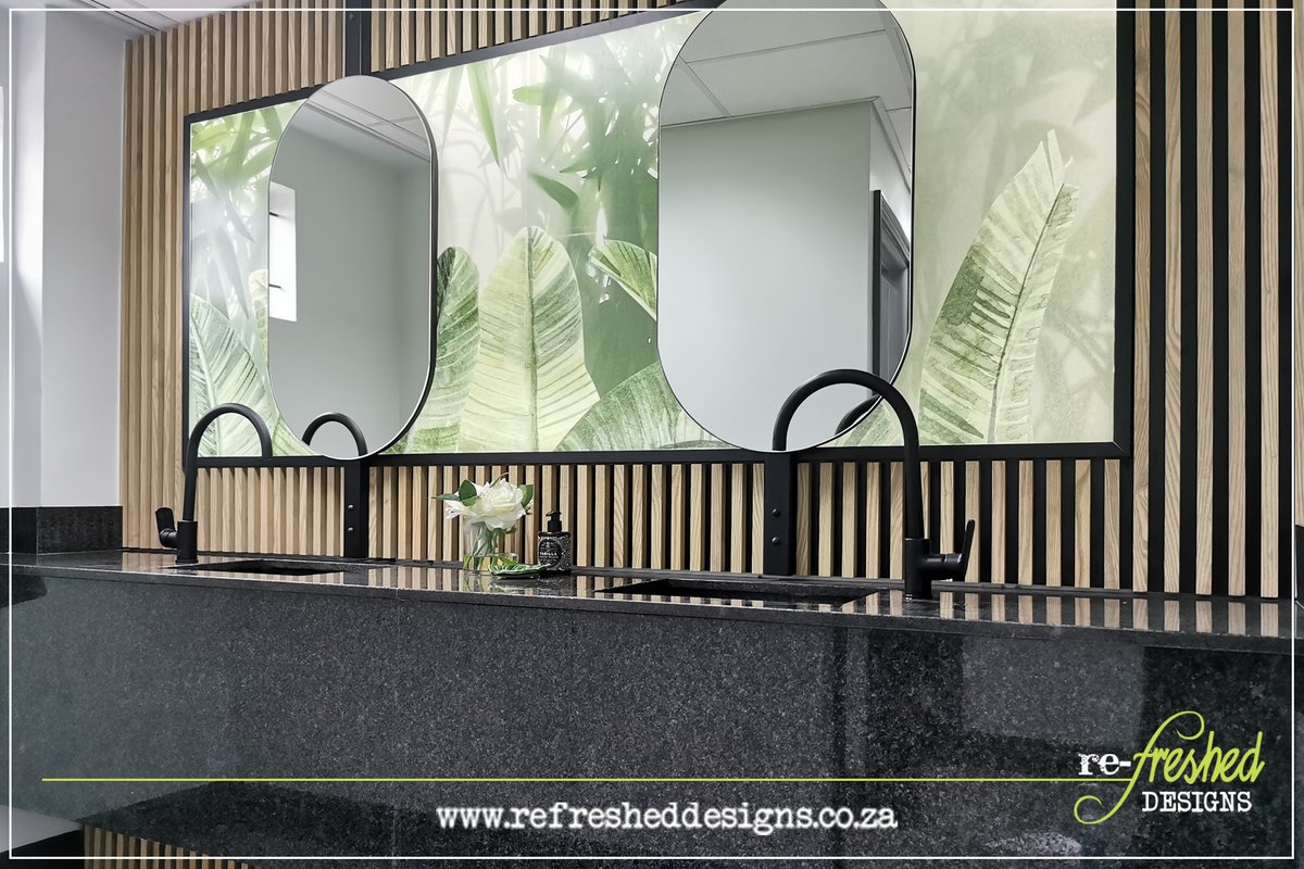 RefreshedDurban's tweet photo. How to make an impact with a water closet in the corporate world! One of our favourite bathrooms to date. 
.
.
.
#refresheddesigns #interiordesign #design #corporatedesign #ballitodesigner #kzninteriordesigner #sadesign #lightbox #oakslats #layers https://t.co/Vy6sXPxiJM