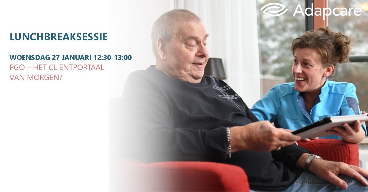 Adapcare's tweet photo. En toen was er ineens het PGO, een persoonlijke 
gezondheidsomgeving die informatie over jouw gezondheid verzamelt uit diverse systemen. Maar wat is het verschil met het klassieke cliëntportaal en welke aanpak heeft de toekomst? Benieuwd? Schrijf je in https://t.co/uDGb9qPVEn https://t.co/pDJn2SnZYY