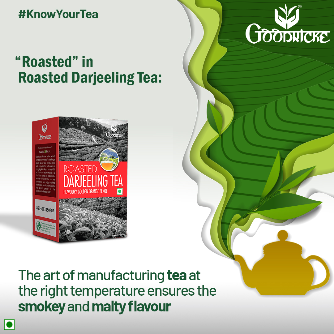 GoodrickeTea's tweet photo. It’s all about the smokey and rich flavours when it comes to everyone’s favourite Roasted Darjeeling Tea!
#roasteddarjeelingtea #darjeelingtea #knowyourtea #darjeelingestates #teabeforeyou #chailovers #tealovers #acupofhappiness #brewinggoodness #brewawesomones https://t.co/SVrz4zdoQc