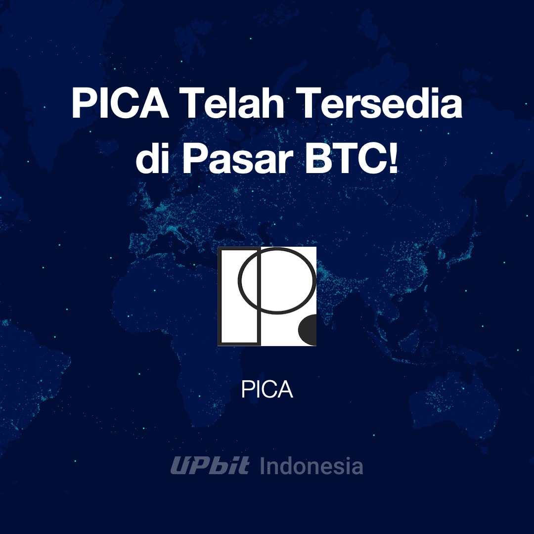 Mulai 18 Januari 2021, Upbit Indonesia akan memasukan PICA di pasar BTC.

Token PICA tersedia untuk digunakan sebagai metode pembayaran dalam ekosistem bisnis Proyek Pica yang berlokasi di Korea.

Info lebih lanjut silakan cek tautan berikut : upbit-global.onelink.me/7wDf/68075898