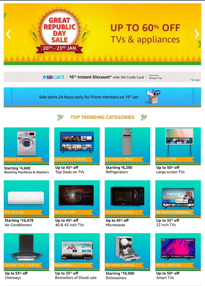 Mysolution4u1's tweet image. Welcome the latest appliances to your home with up to 50% off along with great exchange offers and no-cost EMI in the #AmazonGreatRepublicDaySale. Know more at amzn.to/3qt5LqD

#NewBeginningsBigSavings 
 bestdigitalshop.in