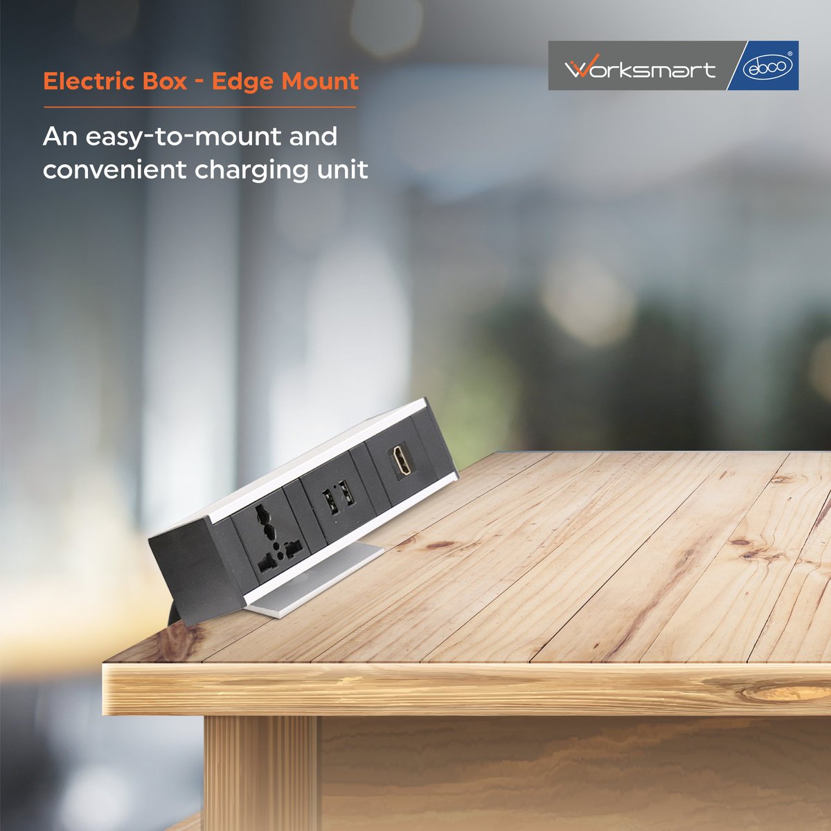 ebcohardware's tweet image. An easy-to-mount, absolutely essential charging unit for a well-organized work desk. Shop now at bit.ly/3pu7r2D

#Ebco #Worksmart #ElectricBox #SimplifyingLives #ElectricBoxEdgeMount