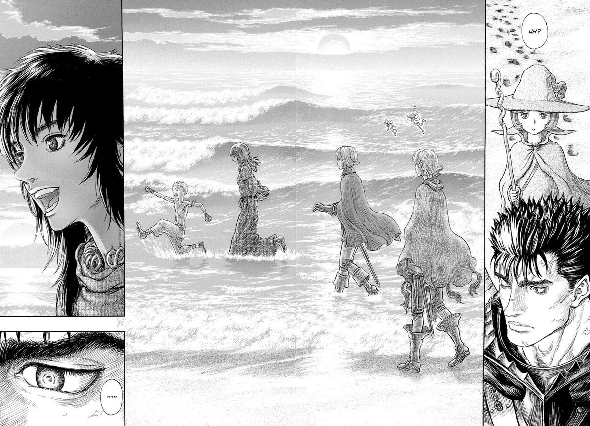 Finished FOTME;I felt very proud of seeing certain characters overcome their personal conflicts and it served well in fleshing out characters like Schierke, Farnese, and Isidro. Gut’s progression was what I loved the most, the changes to his character are not stand out-ish but..