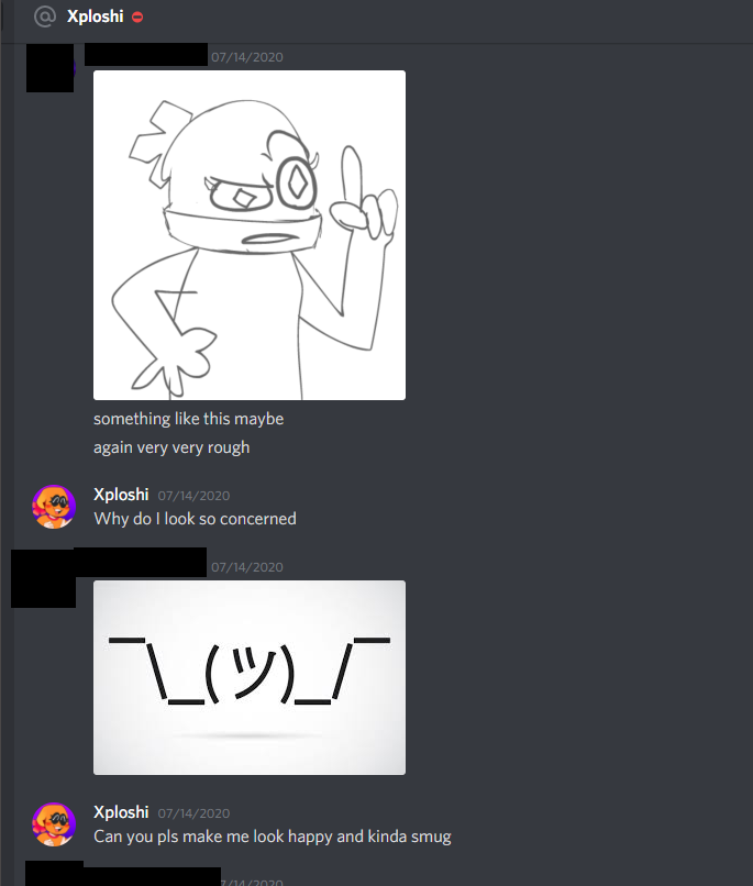 xplosed's tweet photo. Xploshi didn't compensate/credit V in both instances where V drew profile pictures for her. https://t.co/sAFgyqqNw9