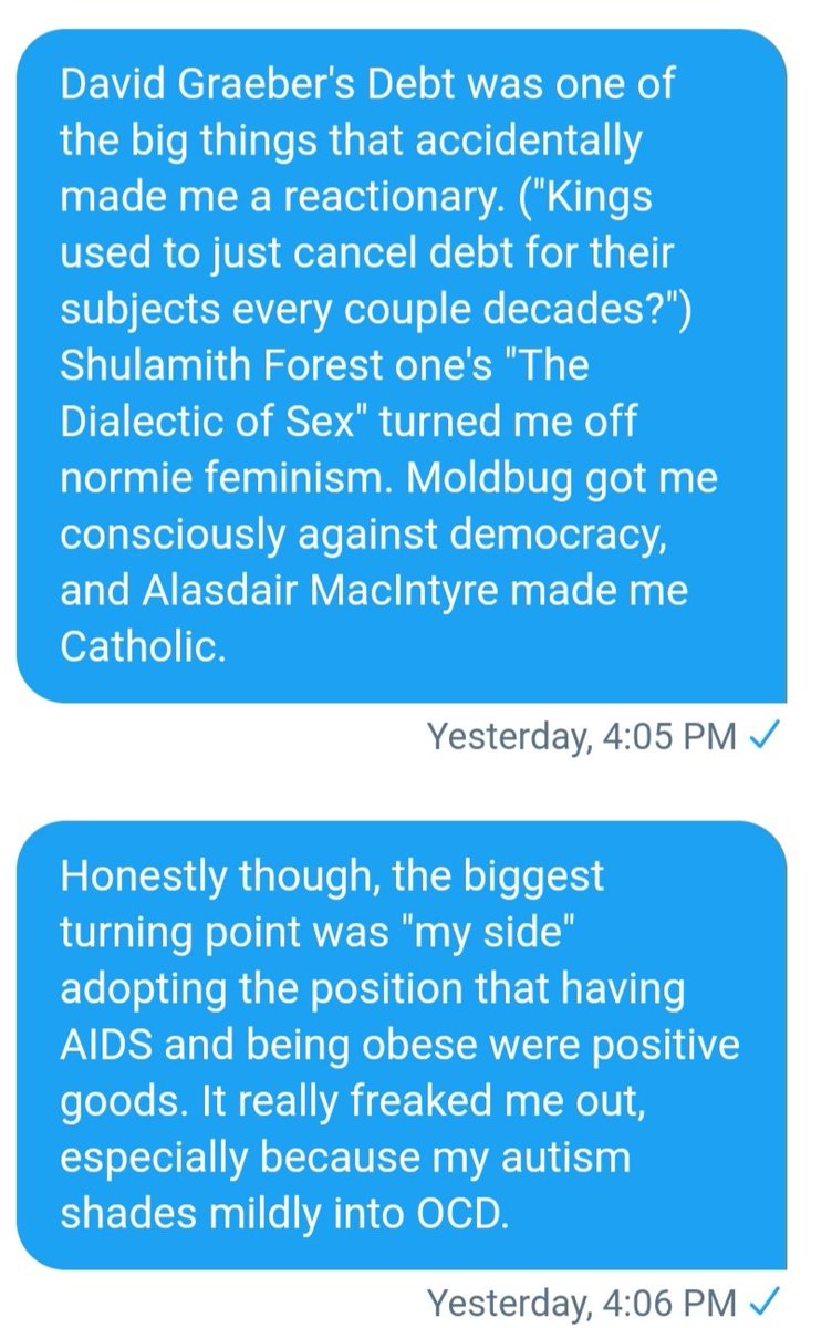 . @ImperiumPress was right. As much as heterodoxy may have primed me for it, it ultimately started with healthy disgust.