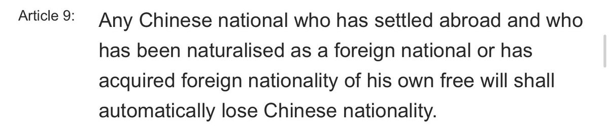 Here is the problem. Ip cited China’s Nationality Law in the suggestion to strip the Chinese nationality, right of abode and to vote in Hong Kong. But this may be flawed: If China does not recognise BN(O) holders’ British nationality in the first place, what is there to strip?